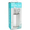 Sada nožov s držaiakom - 7 častí - nehrdzavejúca oceľ