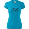 Ježíšova ryba - Dámske Fantasy športové (dresovina) - L ( Svetlý tyrkys )