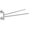 SAPHO - X-STEEL dvojitý držiak uterákov otočný 370, nerez mat XS405