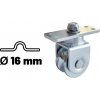 Vodiace koliesko 58mm pre U-profil 16, otočné s platňou