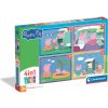 Clementoni - Puzzle 4v1 Prasiatko Peppa na cestách (12+16+20+24 dielikov)