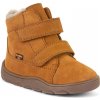 Detská zimná barefoot obuv ZERU TEX FURRY Cognac, Froddo, G2110149-2, hnedá - 27