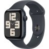 Apple Watch SE (2024) 44mm Temne atramentový hliník s atramentovým športovým remienkom S/M (MXEJ3QC/A)
