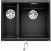 Blanco SUBLINE 340/160 U čierna 525986 + Blanco MIDA-S chróm 521454