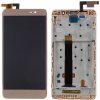 Originál LCD displej a dotyková plocha s rámom XIaomi Redmi Note 3 zlatá farba
