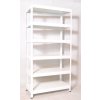 Kovový regál Biedrax 35 x 90 x 180 cm, biely - 6 políc biele lamino 12mm