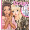 Top Model omalovánka Design Studio Christy v doskách so samolepkami šablónami a vzory látok