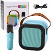 mamido Bezdrôtový karaoke reproduktor s mikrofónom K12 RGB Bluetooth modrý
