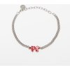 Palm Angels Pa Monogram Chain Bracelet Silver/ Red Universal Universal