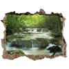Nálepka fototapeta 3D výhled Vodopád v lese 95x64 cm