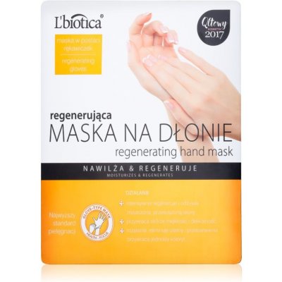 L’biotica Masks regeneračná maska na ruky vo forme rukavíc 26 g