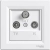 Schneider Electric Slovakia spol. s r.o. Asfora EPH3500221 - zásuvka anténna TV-SAT-R priebežná - 4 dB - biela