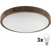 Brilagi Brilagi - LED Stropné svietidlo CARVALHO SLIM 3xE27/60W/230V dub orech pr. 47 cm BG0856 + záruka 3 roky zadarmo