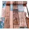 Samolepiace tapety 45 cm x 10 m IMPOL TRADE 9313 drevený obklad s modro-bielou patinou Samolepiace tapety