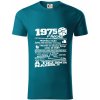 1975 v kocke - Tričko z organickej bavlny - L ( Petrolejová )