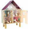 Drevený domček pre bábiky Twist Doll's House Janod 3-poschodový 11 doplnkov J06617