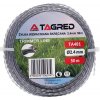 Rezná linka pre krovinorezy, vyžínače, točená, štvorcová 2,4 mm x 50 m, šedá, zosilnená (Rezacia točená štvorcová struna pre krovinorez 2,4 mm x 50 m)
