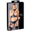 Podprsenka Set Bondage S - Cottelli Collection Bondage Open Bra and Briefs