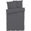 Livarno home Mušelínová posteľná bielizeň, 240 x 220 cm, (tmavosivá) (100393036)