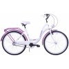KOZBIKE Mestský bicykel 26K36 3 prevodový Bielo fialový 26
