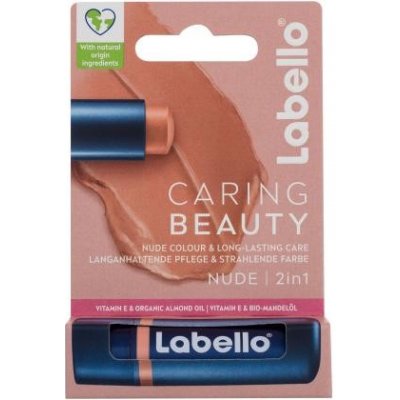 Labello Caring Beauty farebný balzam na pery 4.8 g nude
