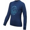 SENSOR MERINO DF TERRITORY detské tričko dl.rukáv deep blue