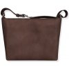 Eggo Gennep dámska kožená kabelka a listová kabelka 2 v 1 Tmavo hnedá