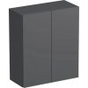 Kúpeľňová závesná skrinka Intedoor TRENTA antracit matný 50 x 58 x 23 cm TRE HZ 50 2D B A3396