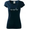 EKG Vianočný stromek - Dámske tričko Pure - S ( Tmavomodrá (veľmi tmavá - skoro čierna) )