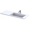 Oristo Brylant umývadlo 125x50 cm obdĺžnik umývadlo na nábytok biela UME-BR-125-92-P