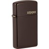 Zippo Slim Brown Logo 26958