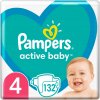 Plienky Pampers Active Baby veľkosť 4, 132 kusov