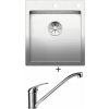Blanco CLARON 400-IF/A nerez hodvábny lesk excentrom PushControl 521632 + Blanco DARAS chróm 517720