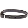 COBBYS PET Obojok z pravej hladkej kože, čierny 15mm/35cm