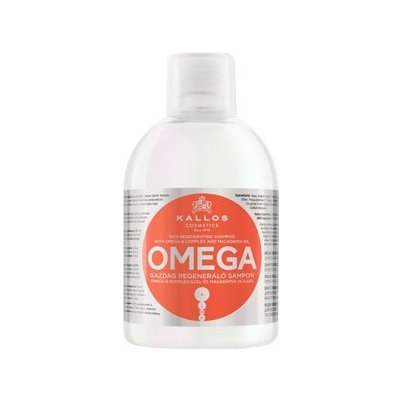 Kallos Cosmetics KJMN Omega Rich Regenerating Shampoo regeneračný šampón na vlasy s komplexom omega-6 a makadamiovým olejom 1000 ml