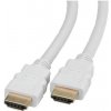 Kábel HDMI na HDMI 100 cm, pozlátený, biely