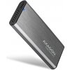 AXAGON EEM2-SG2, USB-C 3.2 Gen 2 - M.2 NVMe & SATA SSD kovový RAW box, bezskrutkový, strieborný EEM2-SG2