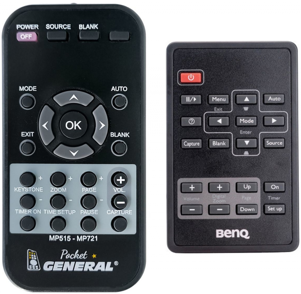 Diaľkový ovládač General BenQ MP515, MX500, MX501, MS500, MP523, MW817ST, PB2140