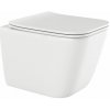 Invena Paros, závesná WC misa Rimless 465x350x360 mm + SLIM toaletné sedadlo s pomalým zatváraním, biela lesklá, INV-CE-90-001-W