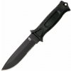 Gerber G1060 Strongarm outdoorový nôž 12,7 cm, celočierny, čiastočne zúbkovaný, FRN, puzdro