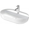 DURAVIT - Luv Umývadlo na dosku, 70x40 cm, bez prepadu, s otvorom na batériu, biela 0380700000