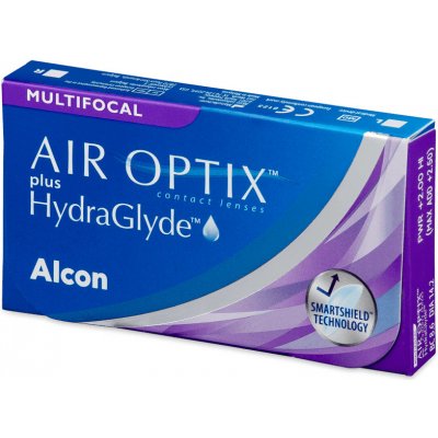Alcon Air Optix plus HydraGlyde Multifocal (3 šošovky) Dioptrie: -9.25, Zakrivenie: 8.6, Priemer: 14.2, Adícia: LO (MAX ADD +1.25)