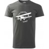 Still Plays With Planes - Klasické pánske tričko vyššej gramáže - XL ( Tmavá bridlica (sivá so zeleným nádychom) )