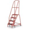 Pojazdný ocelový plošinový rebrík, 4 stupne
