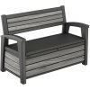 Plastová záhradná lavička/odkladací priestor Decocoat 227 L búrkovo sivá