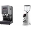 Gaggia New Classic E24, grey + Eureka Atom W 65, chrome