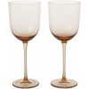 Ferm Living Poháre na biele víno Host Blush – set 2 ks