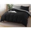 XPOSE® Predĺžené bavlnené Renforcé obliečky EVITA DUO - tmavo sivé/čierne 140x220 cm, 70x90 cm, Bavlna RENFORCÉ + Predĺžená možnosť vrátenia tovaru do 50 dní