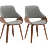 Sada 2 jedálenských stoličiek Vangale, orech/tmavosivá