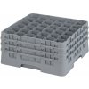 Cambro Skleněný koš 500x500 mm, 36 polí, průměr 72 mm, výška 194 mm, světle šedý | CAMBRO, Camrack